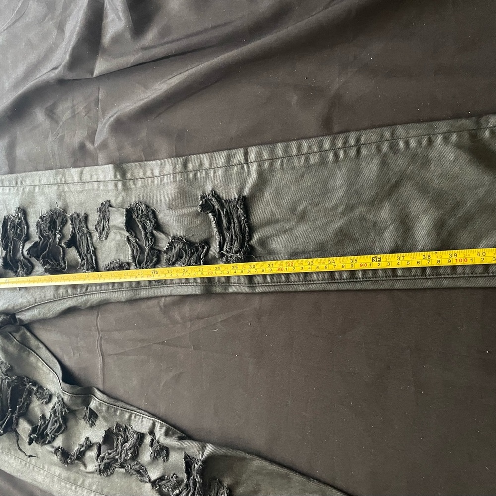 Dope Men’s Black Stredded Skinny Butterfly Skinny Jeans Size 30 - Picture 11 of 16